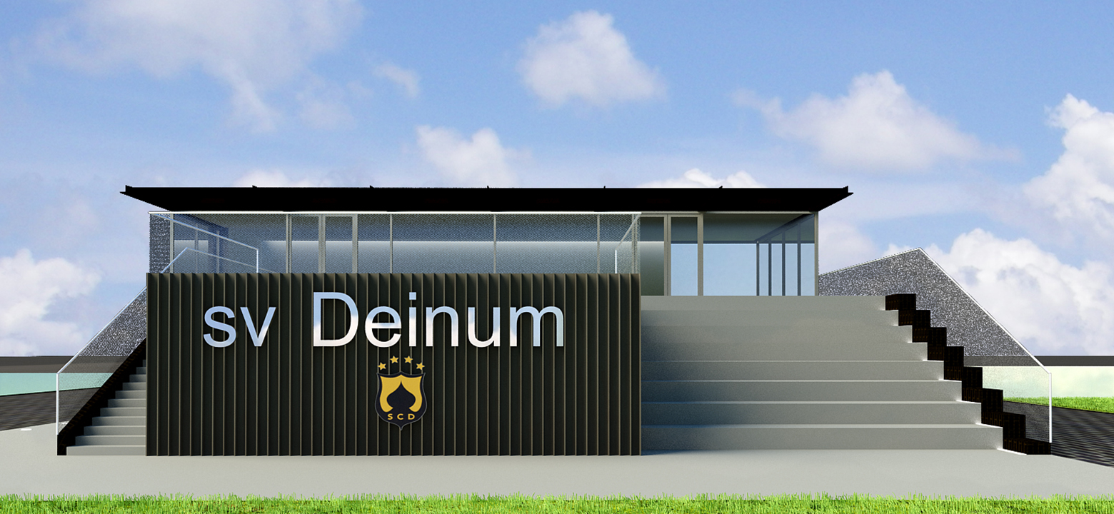 Architectonisch ontwerp sportclubgebouw Deinum