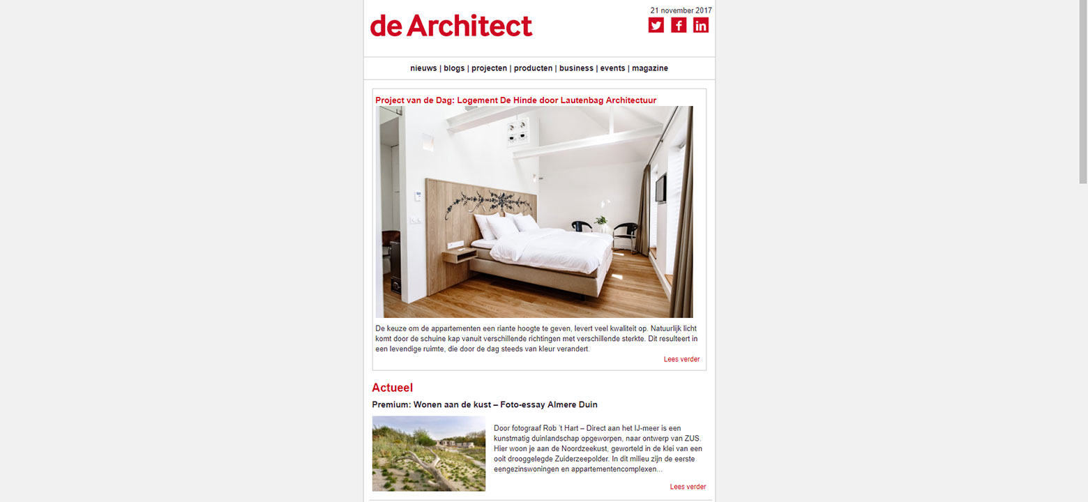 Luxurious apartments Netherlands, logement De Hinde